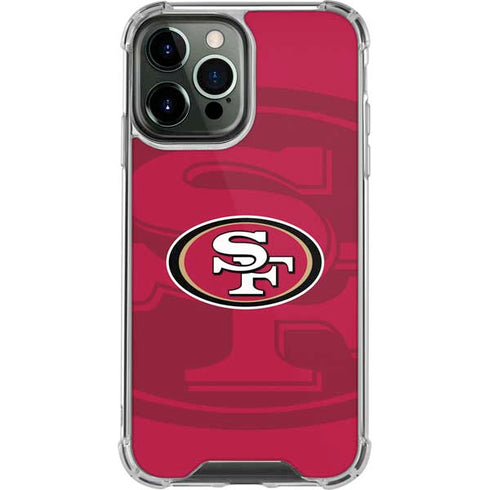 NFL San Francisco 49ers Double Vision iPhone 14 Pro Max Clear Case