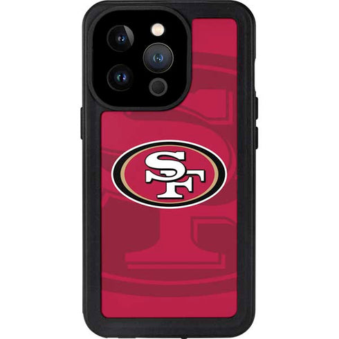NFL San Francisco 49ers Double Vision iPhone 15 Pro Waterproof Case