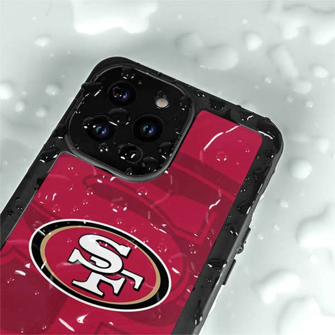 NFL San Francisco 49ers Double Vision iPhone 15 Pro Waterproof Case