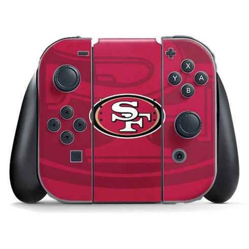 NFL San Francisco 49ers Double Vision Nintendo Switch (2017-2021) Joy-Con Controller Skin