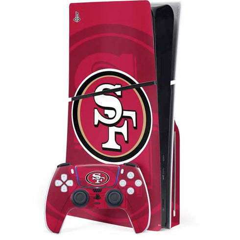NFL San Francisco 49ers Double Vision PS5 Slim Disk Bundle Skin