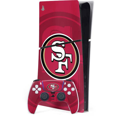 NFL San Francisco 49ers Double Vision PS5 Slim Digital Edition Console Skin