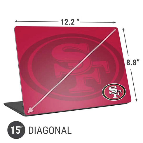 NFL San Francisco 49ers Double Vision Universal Laptop 15in (12.2 x 8.8in) Skin