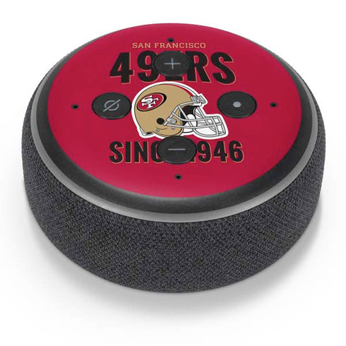 NFL San Francisco 49ers Helmet Amazon Echo Dot Skin
