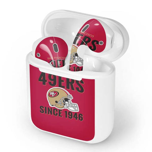 NFL San Francisco 49ers Helmet Apple AirPods Skin