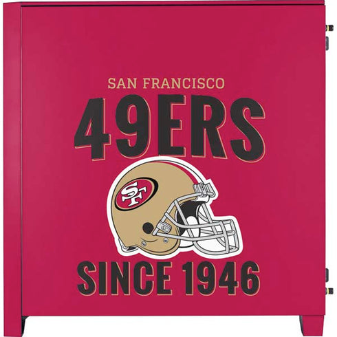 NFL San Francisco 49ers Helmet Corsair 4000D Tempered Glass Mid-Tower ATX Case Skin