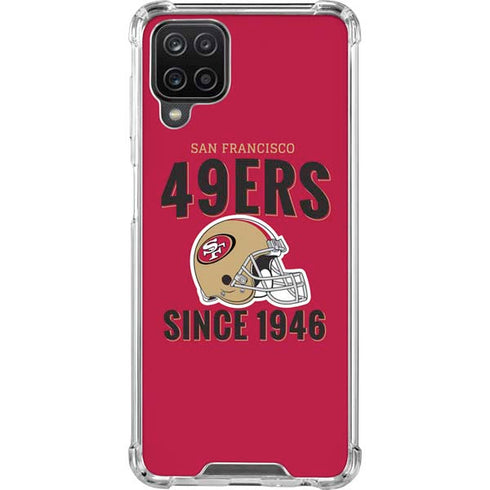 NFL San Francisco 49ers Helmet Galaxy A12 Clear Case