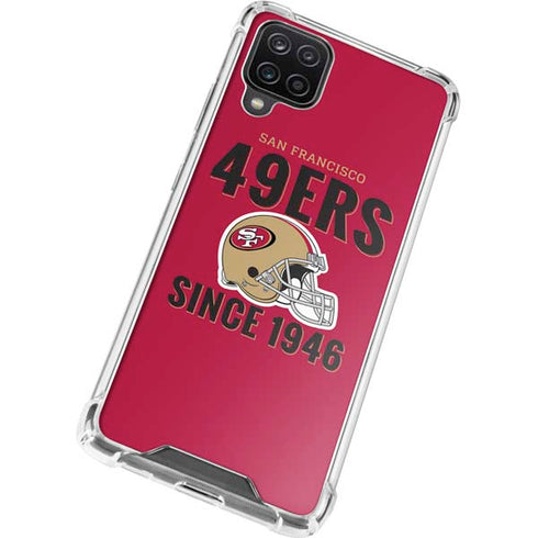 NFL San Francisco 49ers Helmet Galaxy A12 Clear Case