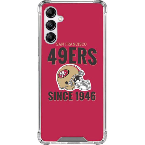 NFL San Francisco 49ers Helmet Galaxy A14 5G Clear Case