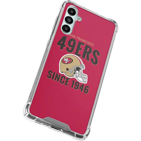 NFL San Francisco 49ers Helmet Galaxy A14 5G Clear Case