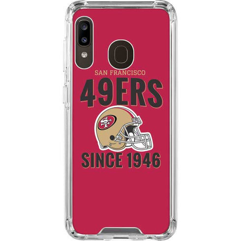 NFL San Francisco 49ers Helmet Galaxy A30 Clear Case