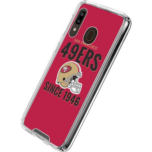 NFL San Francisco 49ers Helmet Galaxy A30 Clear Case