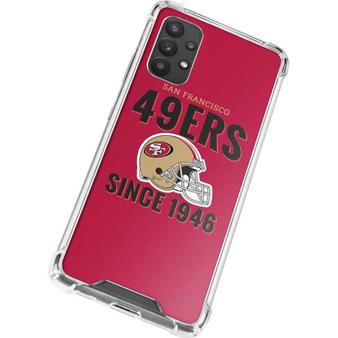 NFL San Francisco 49ers Helmet Galaxy A32 5G Clear Case