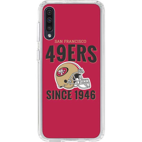NFL San Francisco 49ers Helmet Galaxy A50 Clear Case