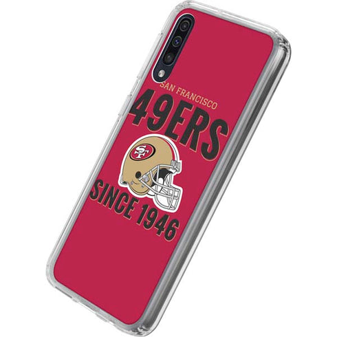 NFL San Francisco 49ers Helmet Galaxy A50 Clear Case