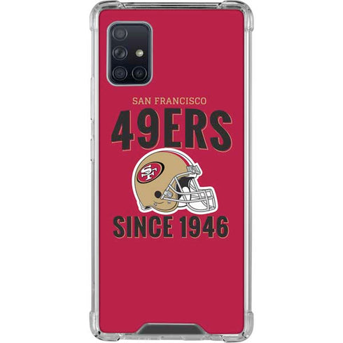 NFL San Francisco 49ers Helmet Galaxy A51 5G Clear Case