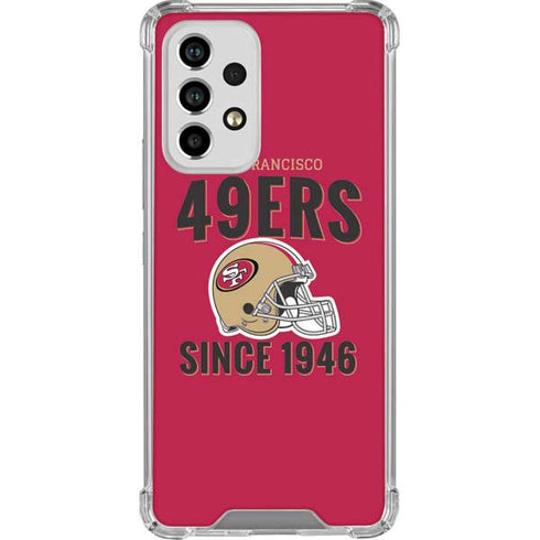 NFL San Francisco 49ers Helmet Galaxy A53 5G Clear Case