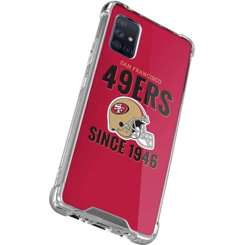 NFL San Francisco 49ers Helmet Galaxy A71 5G Clear Case