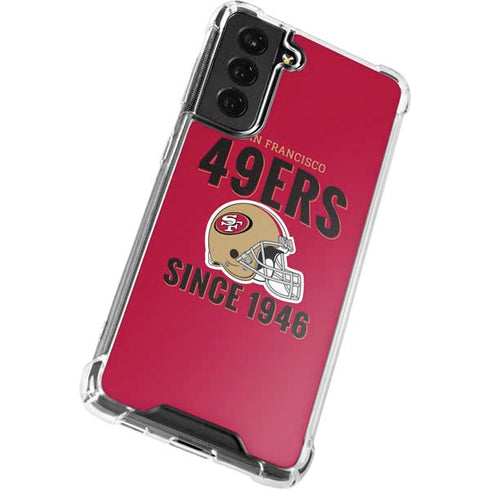 NFL San Francisco 49ers Helmet Galaxy S21 FE Clear Case