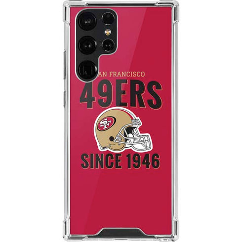 NFL San Francisco 49ers Helmet Galaxy S22 Ultra Clear Case