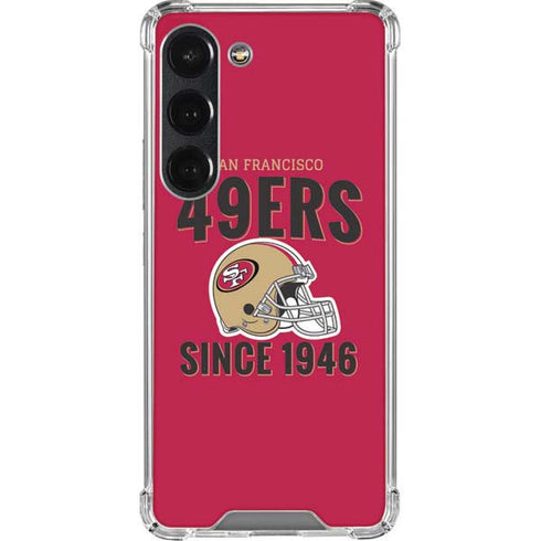 NFL San Francisco 49ers Helmet Galaxy S23 Clear Case