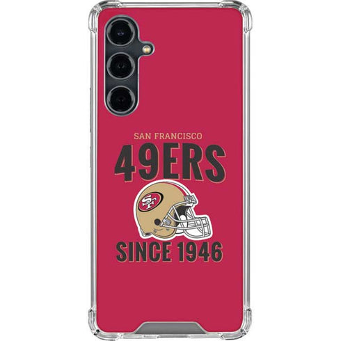 NFL San Francisco 49ers Helmet Galaxy S23 FE Clear Case