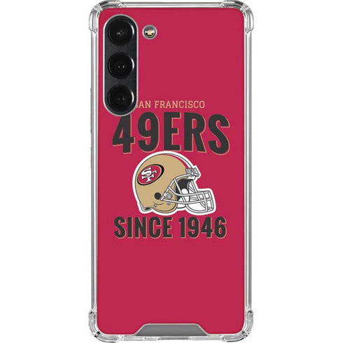 NFL San Francisco 49ers Helmet Galaxy S23 Plus Clear Case
