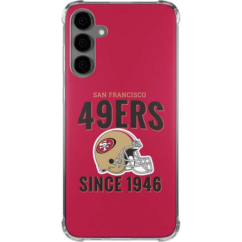 NFL San Francisco 49ers Helmet Galaxy S24 Plus Clear Case