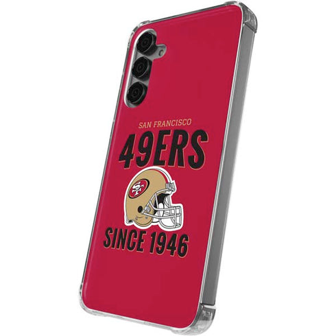 NFL San Francisco 49ers Helmet Galaxy S24 Plus Clear Case
