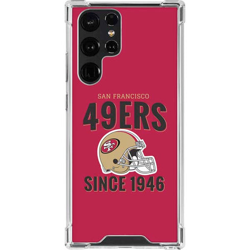 NFL San Francisco 49ers Helmet Galaxy S24 Ultra Clear Case