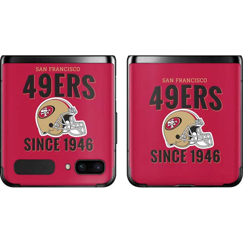 NFL San Francisco 49ers Helmet Galaxy Z Flip Skin