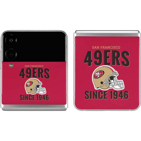 NFL San Francisco 49ers Helmet Galaxy Z Flip4 5G Skin