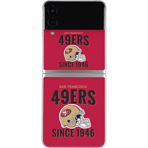 NFL San Francisco 49ers Helmet Galaxy Z Flip4 5G Skin