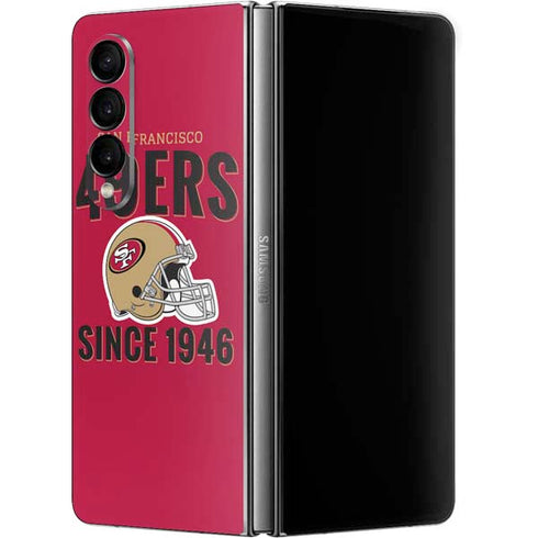 NFL San Francisco 49ers Helmet Galaxy Z Fold4 5G Skin