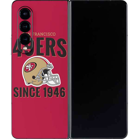 NFL San Francisco 49ers Helmet Galaxy Z Fold4 5G Skin