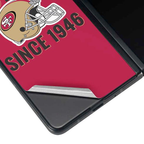 NFL San Francisco 49ers Helmet Galaxy Z Fold4 5G Skin