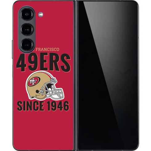NFL San Francisco 49ers Helmet Galaxy Z Fold5 5G Skin