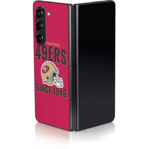 NFL San Francisco 49ers Helmet Galaxy Z Fold5 5G Skin