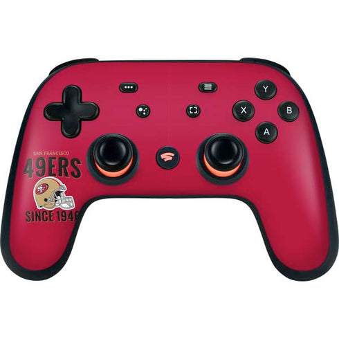 NFL San Francisco 49ers Helmet Google Stadia Controller Skin