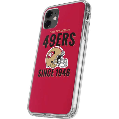 NFL San Francisco 49ers Helmet iPhone 11 Clear Case