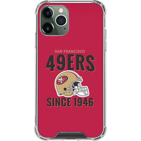 NFL San Francisco 49ers Helmet iPhone 11 Pro Max Clear Case