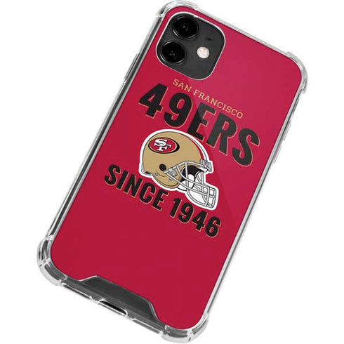 NFL San Francisco 49ers Helmet iPhone 12 Mini Clear Case