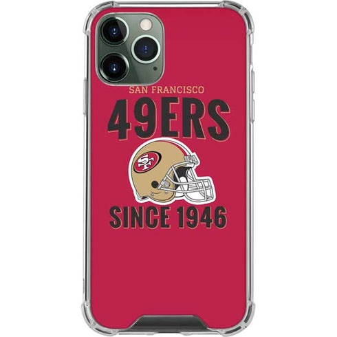 NFL San Francisco 49ers Helmet iPhone 12 Pro Clear Case