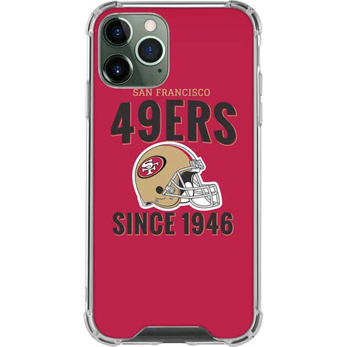 NFL San Francisco 49ers Helmet iPhone 12 Pro Max Clear Case