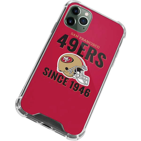 NFL San Francisco 49ers Helmet iPhone 12 Pro Max Clear Case