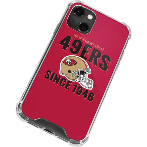 NFL San Francisco 49ers Helmet iPhone 13 Mini Clear Case
