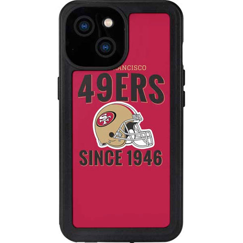 NFL San Francisco 49ers Helmet iPhone 13 Mini Waterproof Case