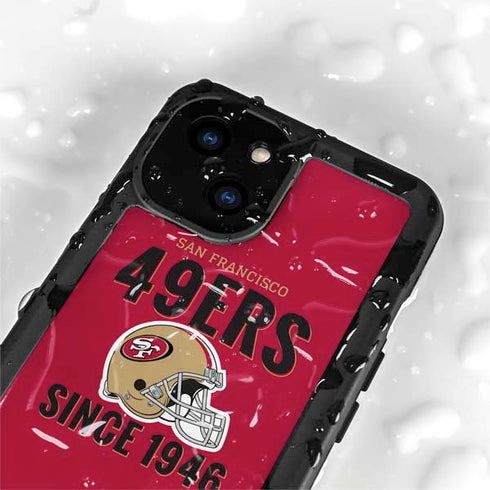 NFL San Francisco 49ers Helmet iPhone 13 Mini Waterproof Case