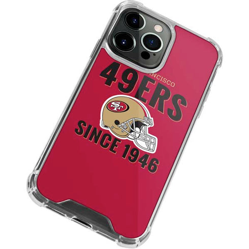 NFL San Francisco 49ers Helmet iPhone 13 Pro Clear Case