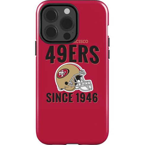 NFL San Francisco 49ers Helmet iPhone 15 Pro Impact Case